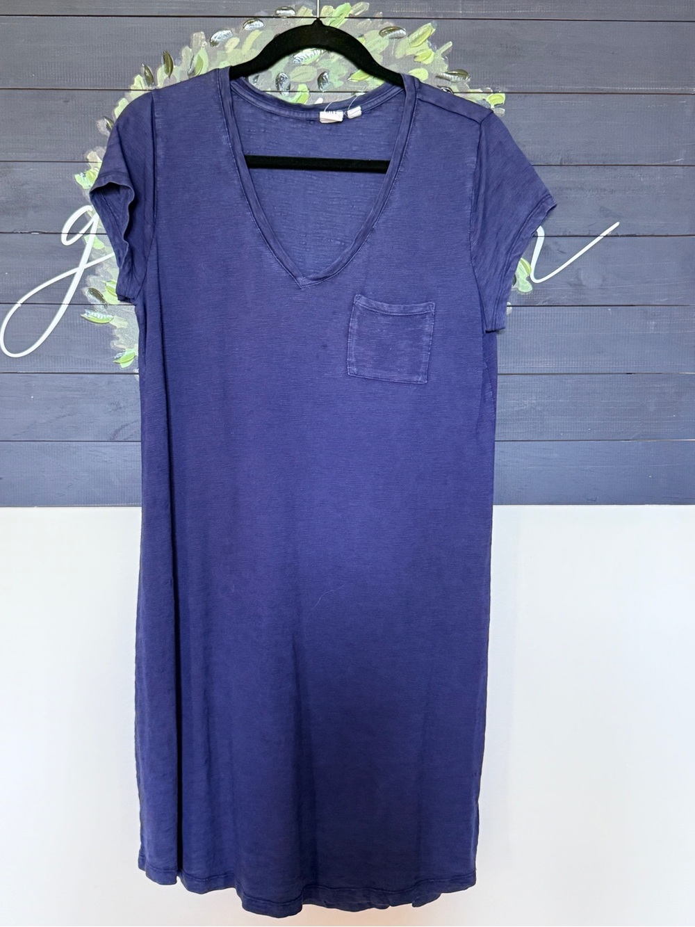 Women’s Navy Blue V‑Neck Dress